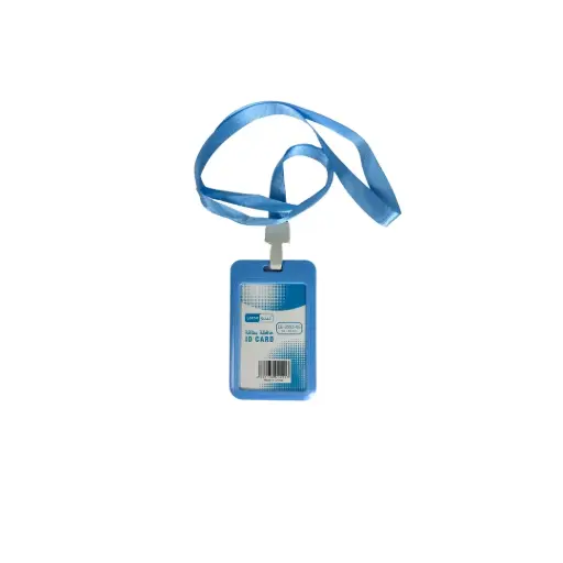[LE-3593-06] Leeno ID Card Holder + Lanyard Rope 85x55mm Sky Blue