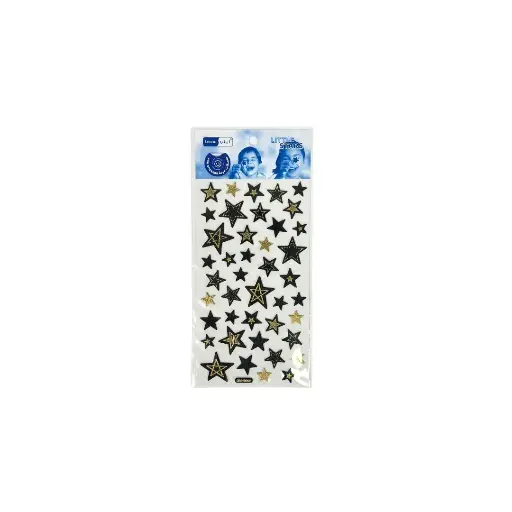 [LE-1700-100] Leeno Stickers Little Star Black 