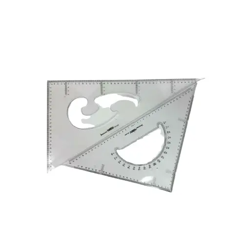 Jinsihou Triangular Ruler 45&42cm 2Pc