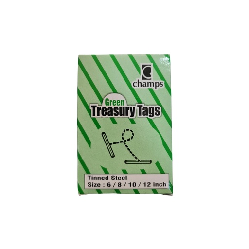 Champs, Treasury Tags Green 8 inch