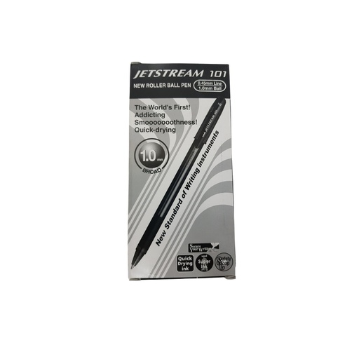 [SX-101-black] uni-ball Jetstream Gel Roller ball Super Smooth Black 1.0mm Pack of 12 Pens