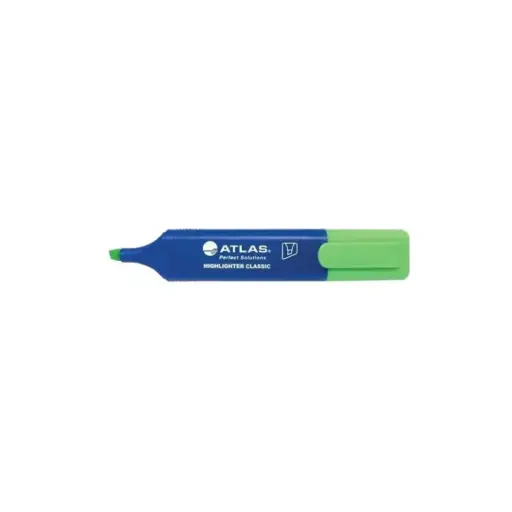 [AS-MH200-GN-1pc] قلم تمييز أطلس MH200 أخضر، قطعة واحدة