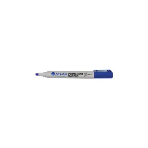 [AS-MP200-BE-1pc] قلم تحديد دائم من أطلس، إزميل أزرق، قطعة واحدة