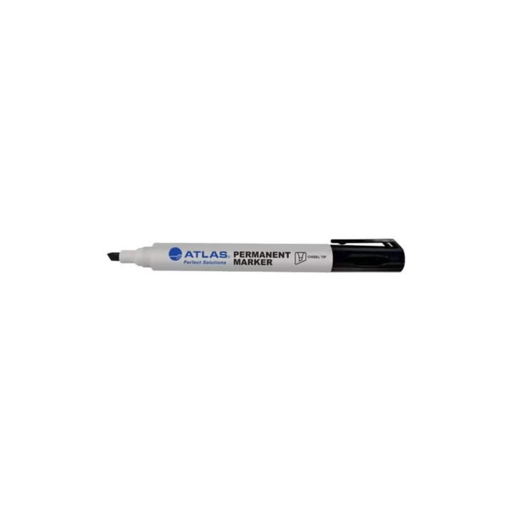 [AS-MP200-BK-1pc] Atlas Permanent Marker Chisel Black 1 pc