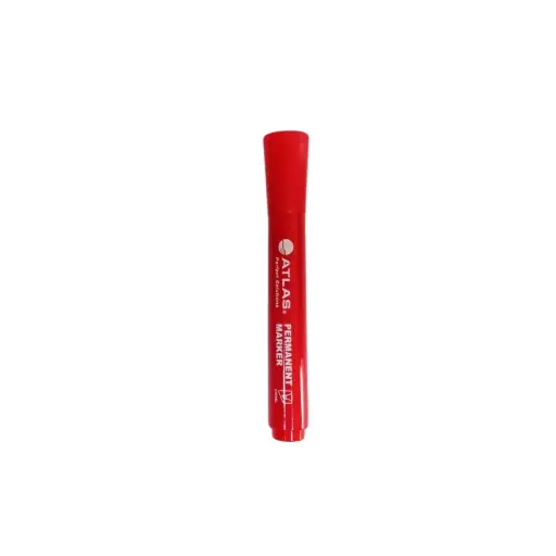 [AS-MP20-RD-1pc] قلم تحديد دائم من أطلس، إزميل أحمر، قطعة واحدة