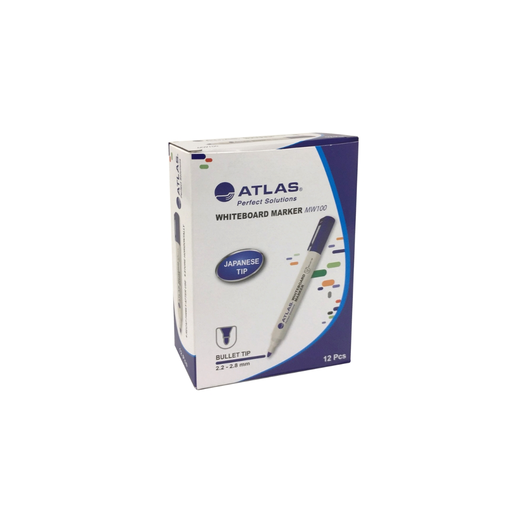 [AS-MW100-BE] Atlas White Board Marker Bullet DZ=12EA BE