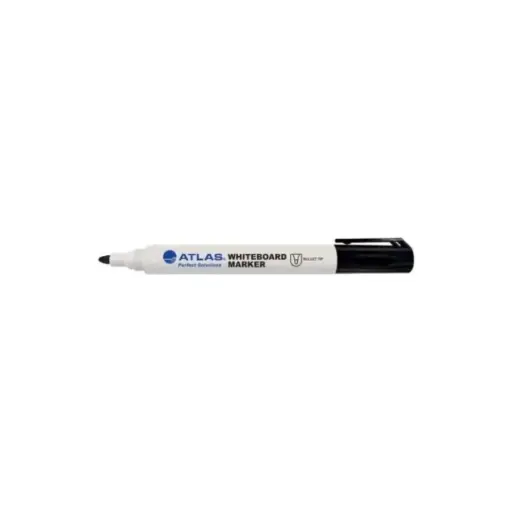[AS-MW100-BK-1pc] Atlas White Board Marker Bullet Black 1 pc