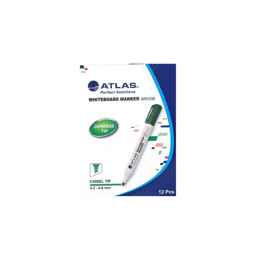 [AS-MW100-GN] Atlas White Board Marker Bullet DZ=12EA GN