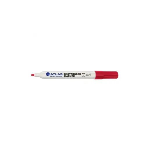 [AS-MW100-RD-1pc] Atlas White Board Marker Bullet Red 1 pc