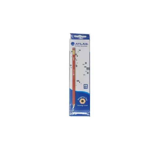 [AS-PW-157-E] Atlas 2HB Pencil RD+ER BX=12