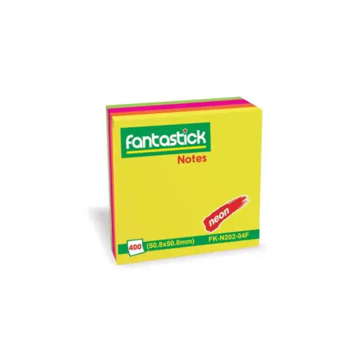 [FK-N202-04F] Fantastick Stick Notes 2x2" 4col. Flouer.