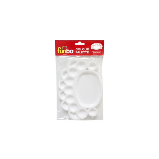 [FO-ACC-PLT-O2114] Funbo Pallet Plastic Oval 21 X 14cms