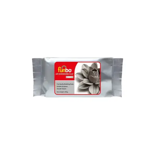 [FO-AHC-250-GY] Funbo Air Hardening Clay 250 gms Grey