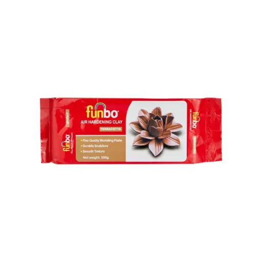 [FO-AHC-500-TA] Funbo Air Hardening Clay 500 gms Terracota