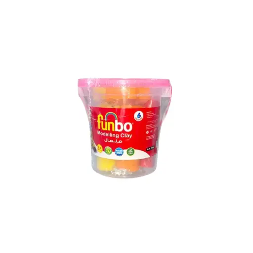 [FO-MC-100-6+3M] Funbo Modelling Clay 100g 6Colors 3 Moulds Cutters in Bucket