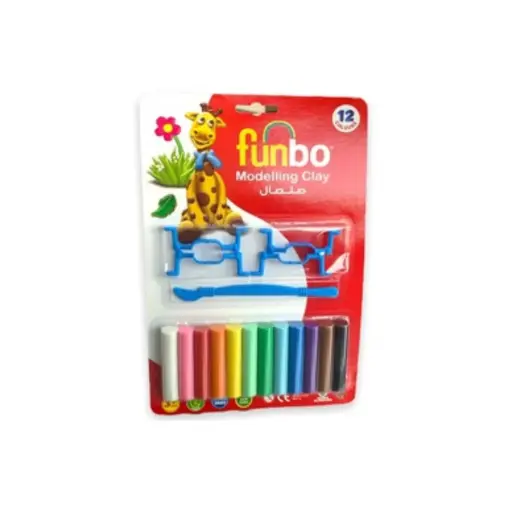 [FO-MC-150-12+1T] Funbo Modelling Clay 150g 12Color+1T+1Plastic Skeleton