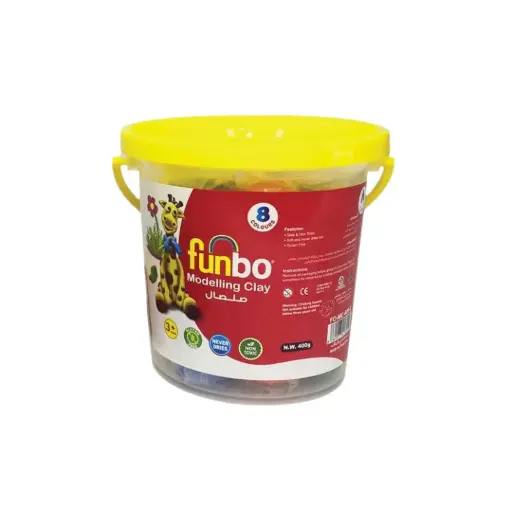 [FO-MC-400-8] Funbo Modelling Clay 400g 8colors in Bucket