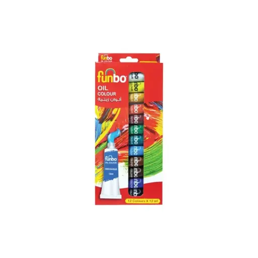 [FO-OIL-1212] Funbo Oil Paint Set 12 color 12ml Tubes