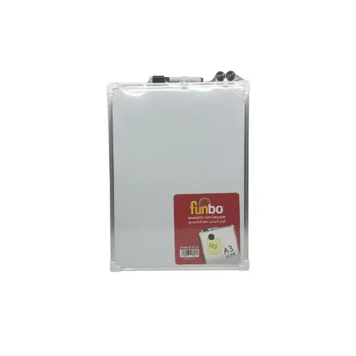 [FO-WB-AF-DS-A3] Funbo White Whiteboard Double Sided Magnetic Alu.Fr A3+Marker