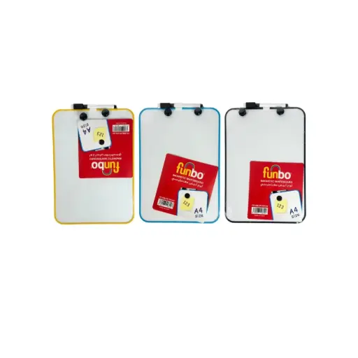 Funbo White Board Double Sided Magnetic A4+Marker