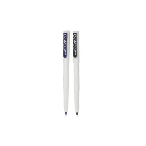 [MI-PIN115-02BE/BK] Mitsubishi Compo 0.3mm U.Fine Blue+Black 2Pc