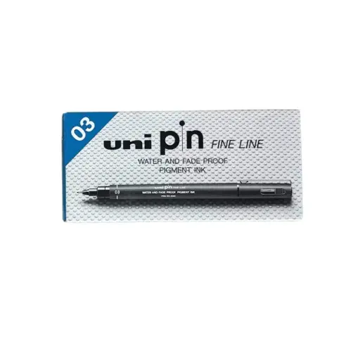 [MI-PIN200-03-BK] Mitsubishi Uni Pin Fine Line 0.3mm Black box=12