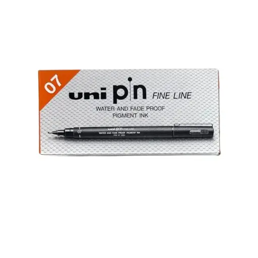 [MI-PIN200-07-BK] Mitsubishi Uni Pin Fine Line 0.7mm Black box=12