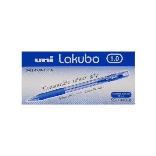[MI-SG100M-BE] Mitsubishi Lakubo Ball point Pen 1mm Blue box=12