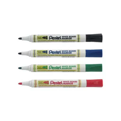 [PE-MW85-04] Pentel Marker White Board Bullet MW85 Wallet=4pc