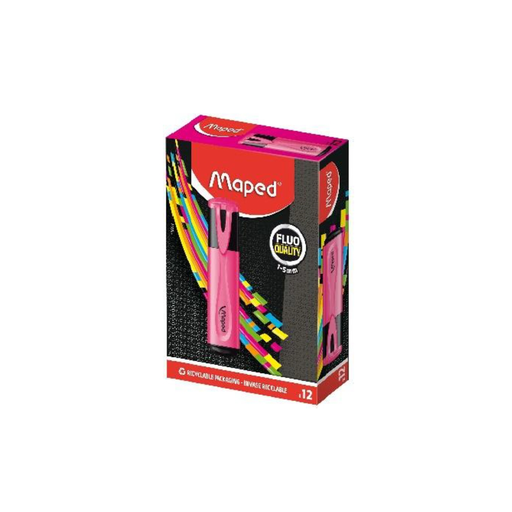 [MD-742536] Maped Highlighter Fluopeps Classic Pink Box=12