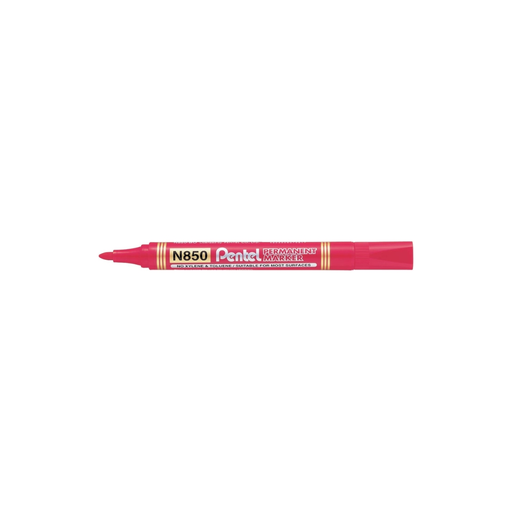 [PE-N850-B-1pc] قلم تحديد دائم Pentel N850، رأس مدبب، حبر أحمر، قطعة واحدة