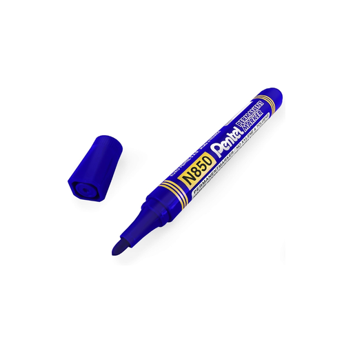 [PE-N850-C-1pc] قلم تحديد دائم Pentel N850، رأس مدبب، حبر أزرق، قطعة واحدة