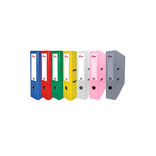 Clip 2-Ring A4 Sheet Size PP FS Box File, 80 mm Spine Width 