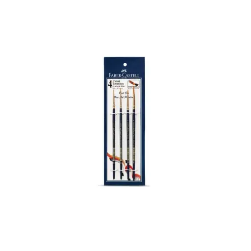 [FCIN114401] Faber Castell Synthetic Hairbrush Round 4Pc