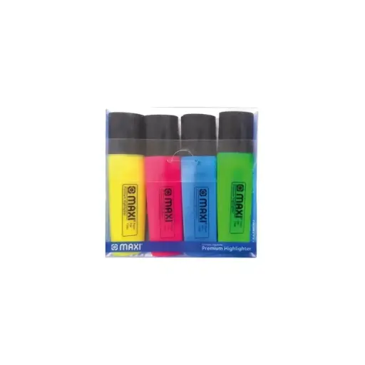 Maxi Super Fluo Highlighter Wallet of 4pc
