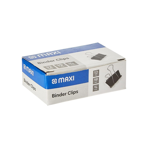 [MX-BCL19] Maxi Binder Clip 19mm Box of 12pc