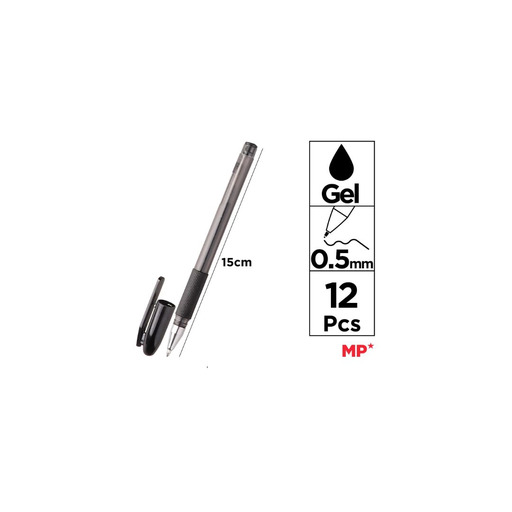 [PE164N-S] MP BALLPEN GEL INK 0.5MM TIP BLACK (PE164N-S)