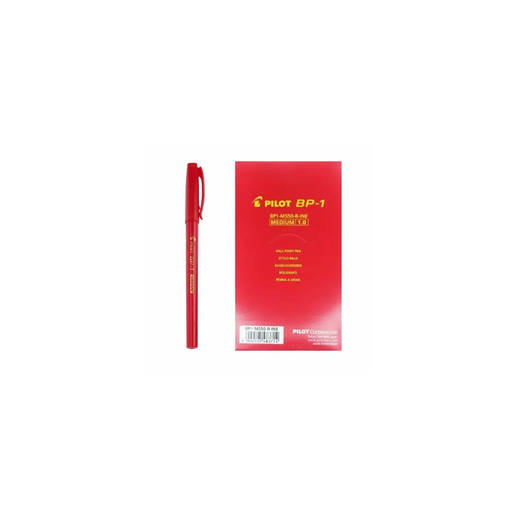 [310926] PILOT BP-1 B.Point Pen 1mm Red (50 pcs/box) No.BP1-MS50