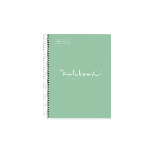 [6135] Miquelrius NB1 A4 80 Sheets 80G LINES ECO MINT RECYCLE