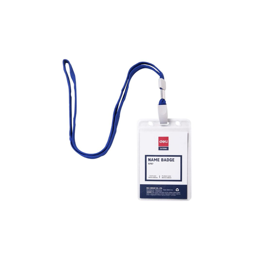 [314341] Deli NAME BADGE WITH LANYARD VERTICAL 70*105MM- 5757