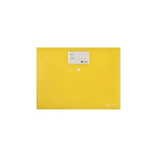 [AS-F10054] Atlas Document Bag with Card and Button, Yellow 
