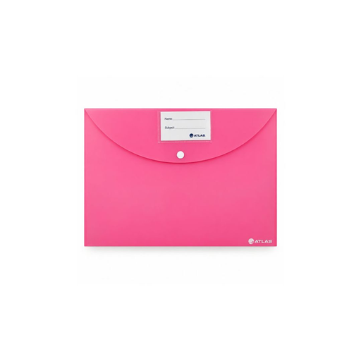 [AS-F10052] Atlas Document Bag with Card and Button, Pink